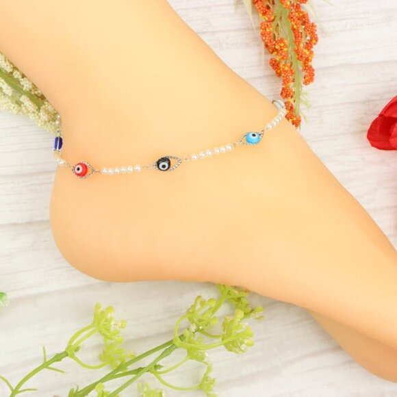 "Handmade Anklet – Elegant & Delicate Jewelry for Women | UNVRC1457 - Picture 6 of 10